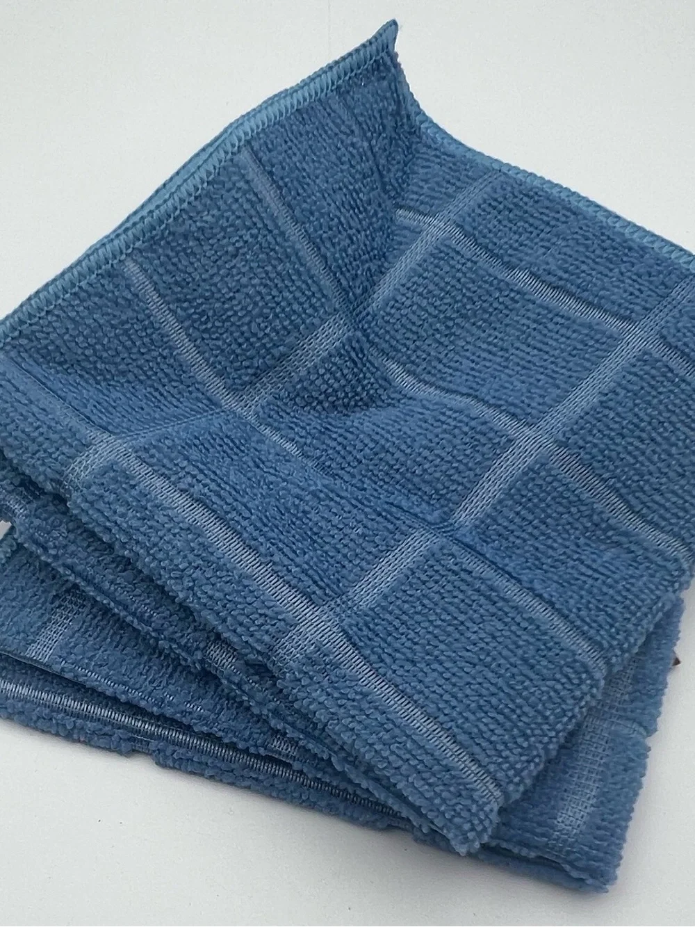 Blue Microfiber Scrubbing Cloths - 2-Pack